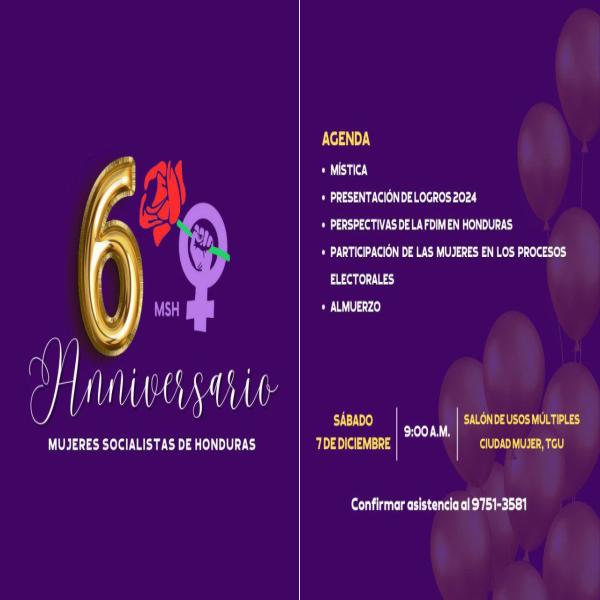 Celebración 6to Aniversario Mujeres Socialistas de Honduras