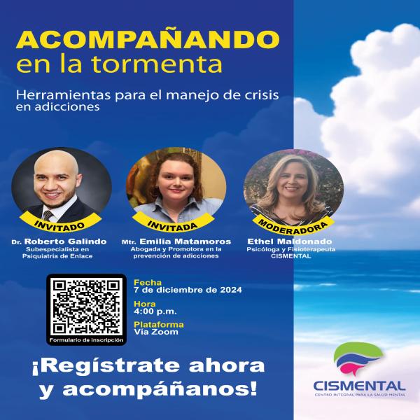 Webinar: "Acompañando en la tormenta: Herramientas para el manejo de crisis en adicciones"