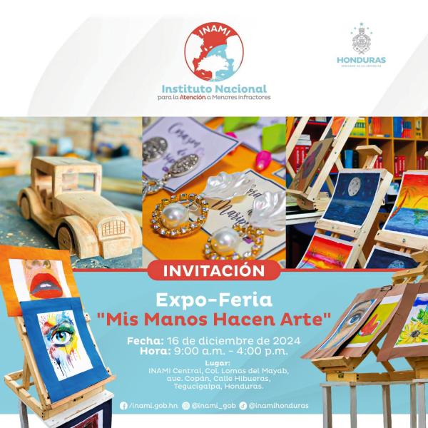 INAMI invita a los medios de comunicación a la Expo-Feria "Mis Manos Hacen Arte" 