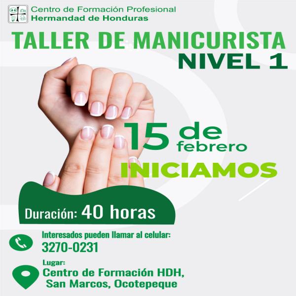  Taller de Manicurista Nivel 1