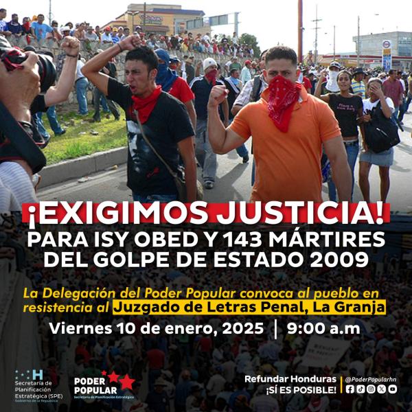 Plantón: Justicia para honrar la memoria de nuestros mártires