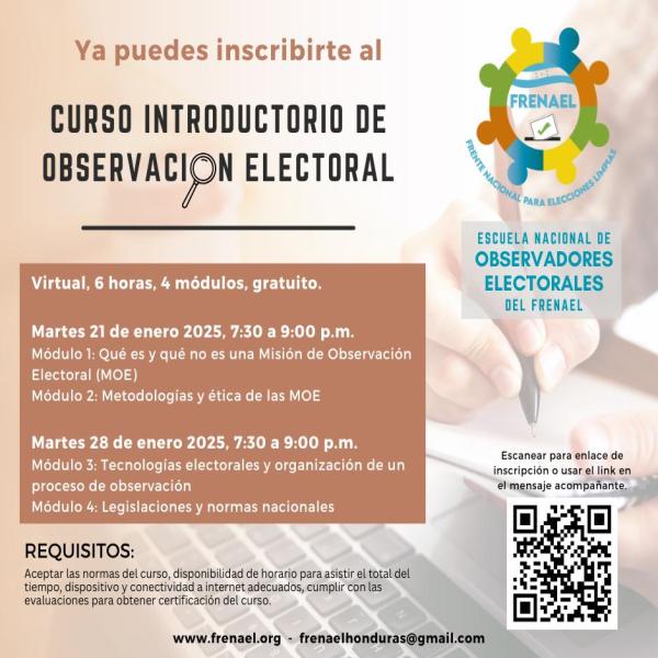 Curso Introductorio de Observación Electoral 