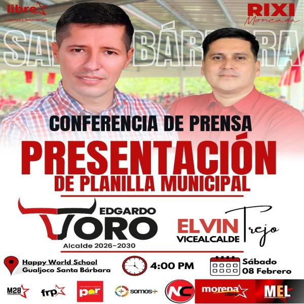 Presentación de Planilla Municipal – Santa Bárbara, SB