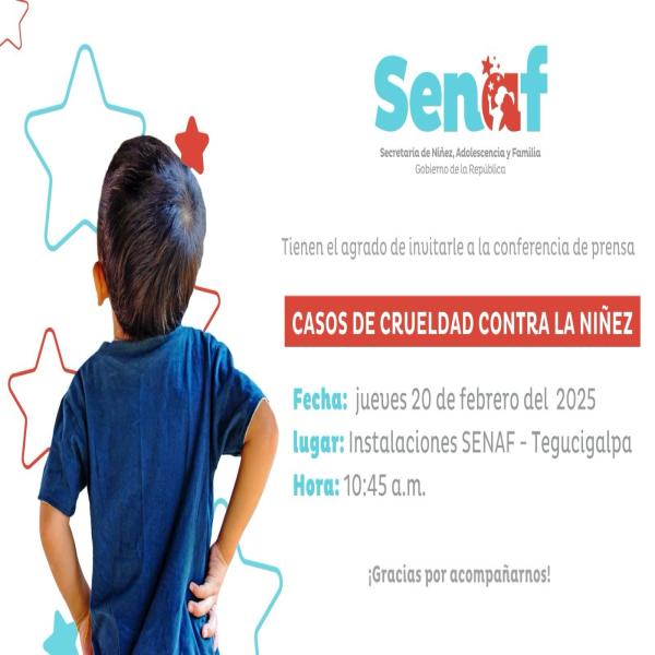 SENAF: Casos de crueldad contra la niñez 