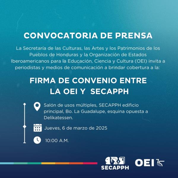 Firma de convenio entre la OEI y la SECAPPH 