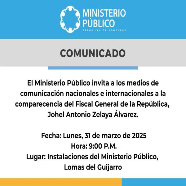 Conferencia de Prensa: Ministerio Público  