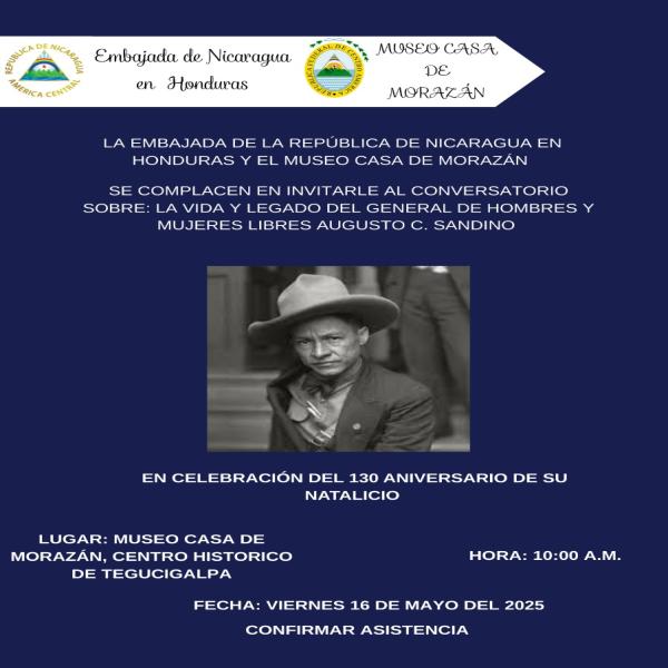 Conversatorio sobre la vida y legado del general Augusto C. Sandino 