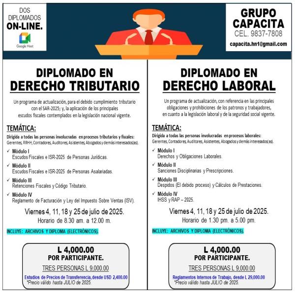 Diplomados en Derecho Tributario y Laboral