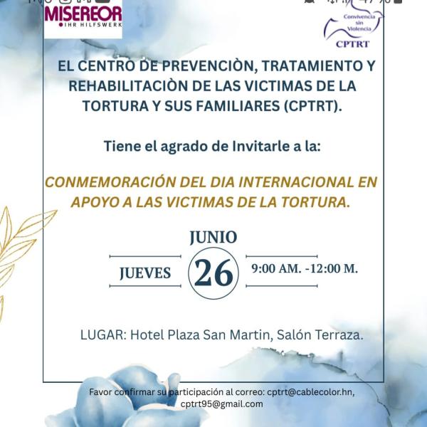 CPTRT: Conmemoración del Día Internacional en apoyo a las víctimas de la Tortura 