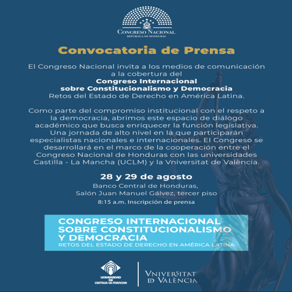 𝗖𝗼𝗻𝗴𝗿𝗲𝘀𝗼 𝗜𝗻𝘁𝗲𝗿𝗻𝗮𝗰𝗶𝗼𝗻𝗮𝗹 𝘀𝗼𝗯𝗿𝗲 𝗖𝗼𝗻𝘀𝘁𝗶𝘁𝘂𝗰𝗶𝗼𝗻𝗮𝗹𝗶𝘀𝗺𝗼 𝘆 𝗗𝗲𝗺𝗼𝗰𝗿𝗮𝗰𝗶𝗮, 𝗥𝗲𝘁𝗼𝘀 𝗱𝗲𝗹 𝗘𝘀𝘁𝗮𝗱𝗼 𝗱𝗲 𝗗𝗲𝗿𝗲𝗰𝗵𝗼 𝗲𝗻 𝗔𝗺𝗲́𝗿𝗶𝗰𝗮 𝗟𝗮𝘁𝗶𝗻𝗮.