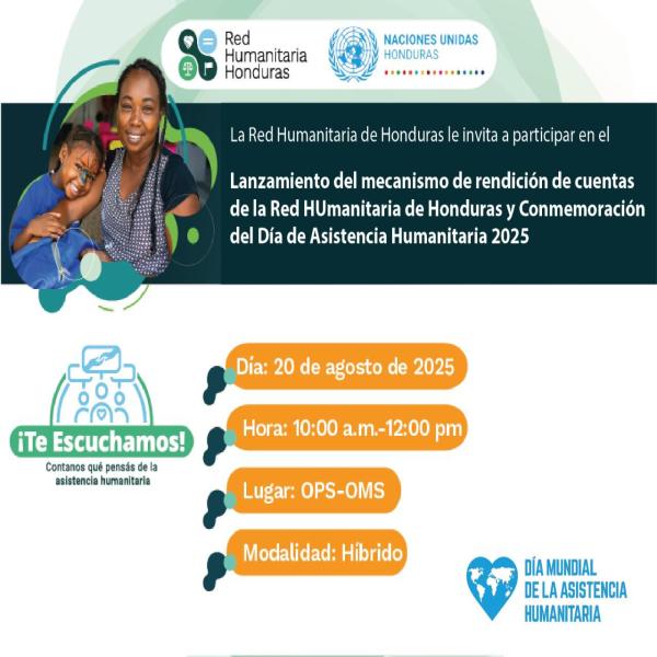Lanzamiento del mecanismo de rendición de cuentas de la Red Humanitaria de Honduras