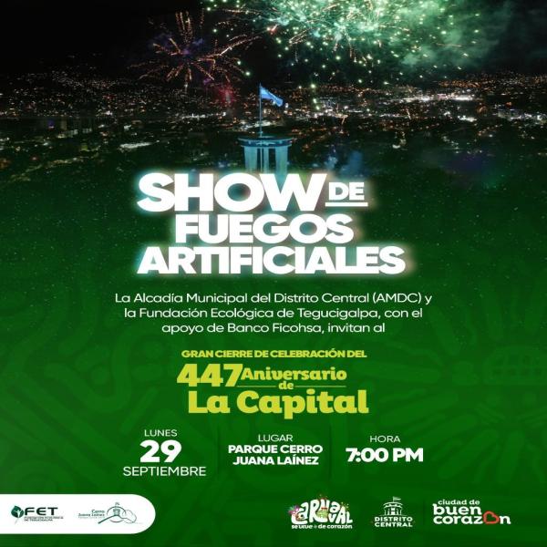 Show de Fuegos Artificiales desde el Cerro Juana Laínez