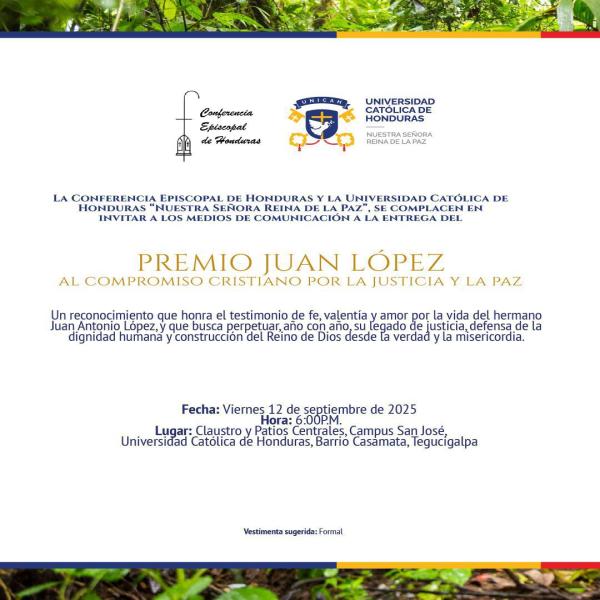 Entrega del premio Juan López al compromiso cristiano por la Justicia y la Paz 
