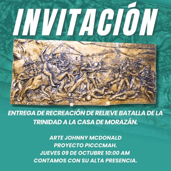 Entrega de Recreación de Relieve de la Batalla de la Trinidad a la Casa Morazán 