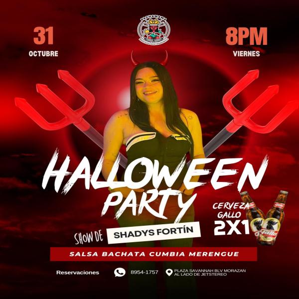 Halloween Party con música en vivo de Shadys Fortin
