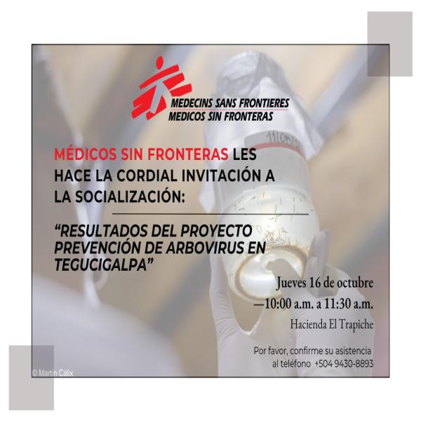 Socialización del reporte “Resultados Proyecto Prevención de Arbovirus en Tegucigalpa” 
