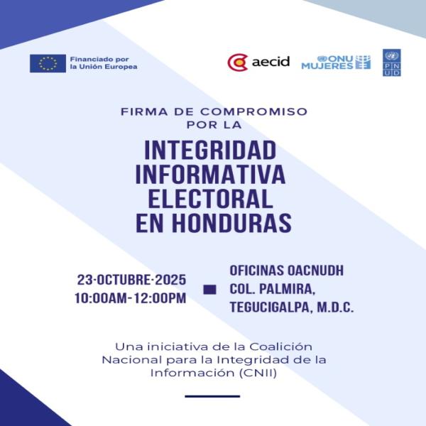 Firma de compromiso por la Integridad Informativa Electoral en Honduras 