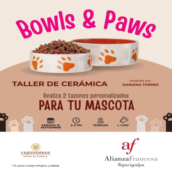 Taller de cerámica: Bowls & Paws