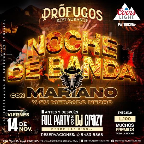 Noche de banda con Mariano y su mercado negro 