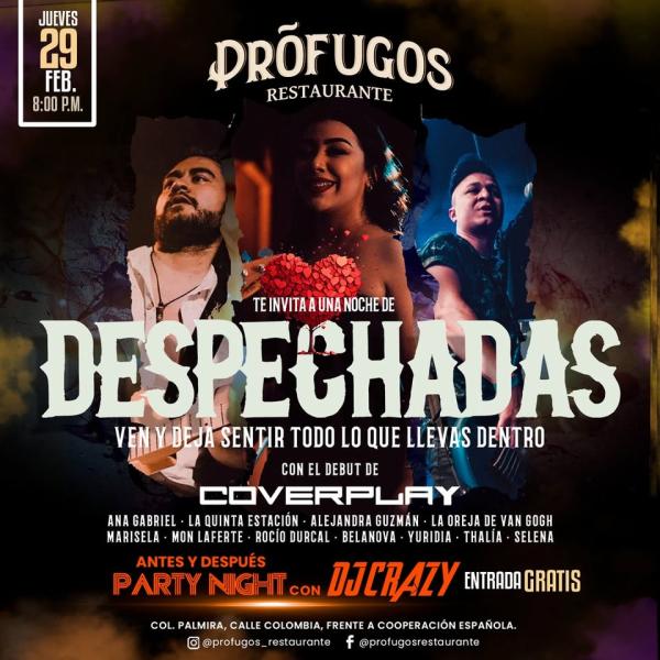 Noche de Despechadas con el debut de COVERPLAY