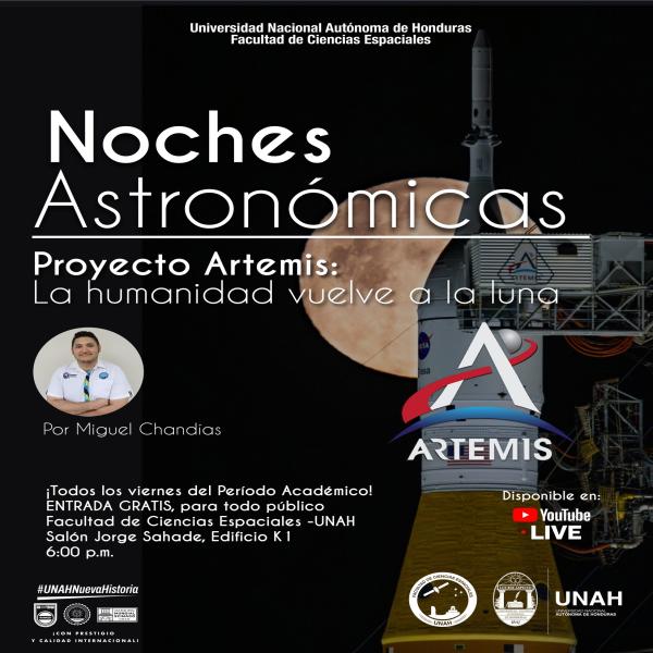 Noche Astronómica: Proyecto Artemis: La humanidad vuelve a la Luna