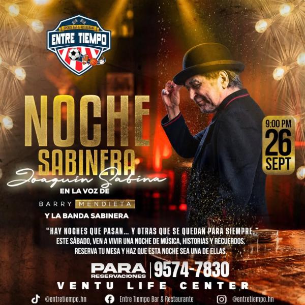 Noche Sabinera en la voz de Barry Mendieta y la Banda Sabinera 