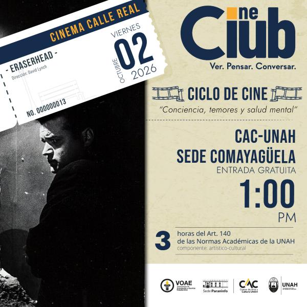 Cineclub del CAC-UNAH presenta el ciclo «Conciencia, temores y salud mental»
