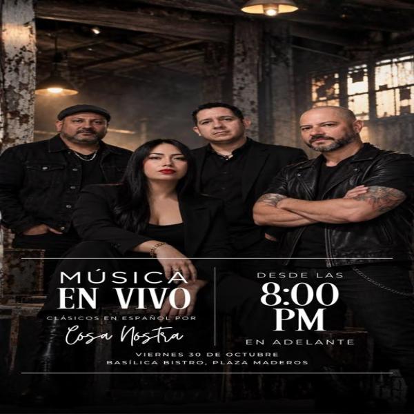 Música en vivo: Clásicos en español por Cosa Nostra 